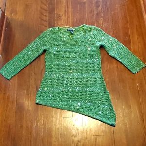 INC assymetrical holiday sweater Small NWOT